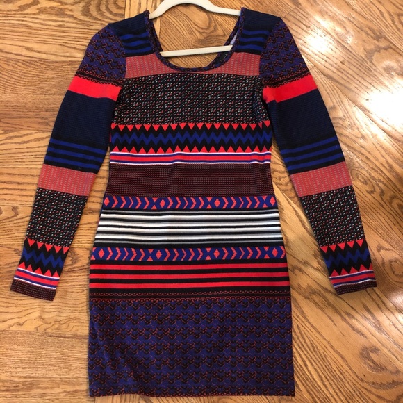 Stripped Patterned Derek Heart Dress - Picture 2 of 2